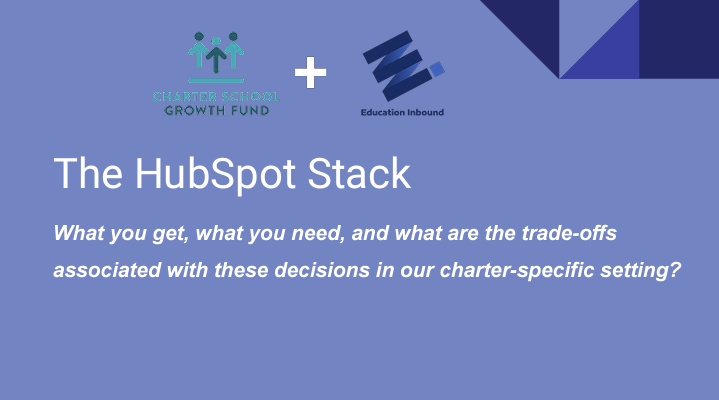 The HubSpot Stack for Education